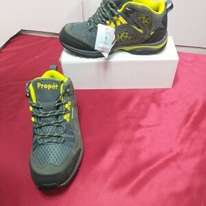 Propet WBA002M Woman's SZ 7W Peak Water Proof Lace up Hiking Gray/Lime Diabetic.